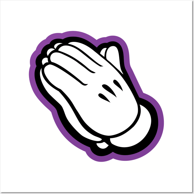 Praying hands-purple Wall Art by God Given apparel